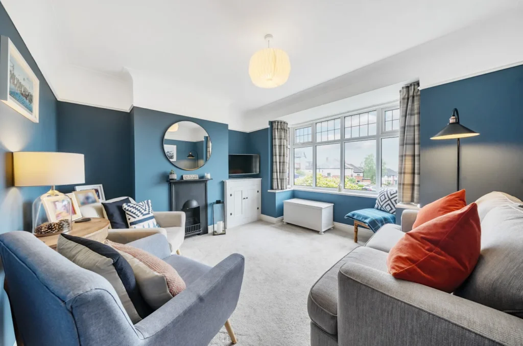 A nicely set living room