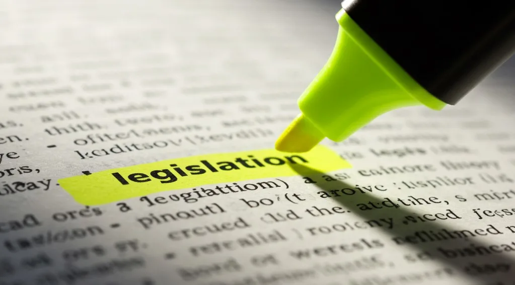 Yellow highlighter highlighting the work "Legislation"